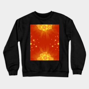 Background with orange flowers Crewneck Sweatshirt